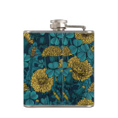 De weide is geel en blauw heupfles (Achterkant)