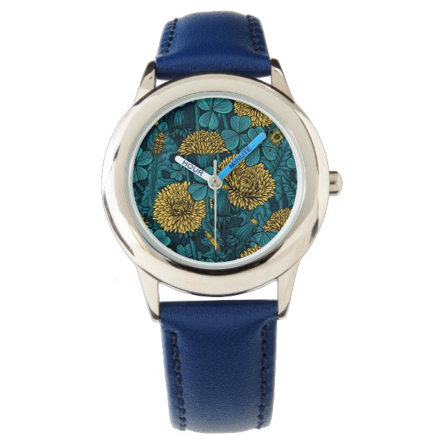 De weide is geel en blauw horloge (Voorkant)