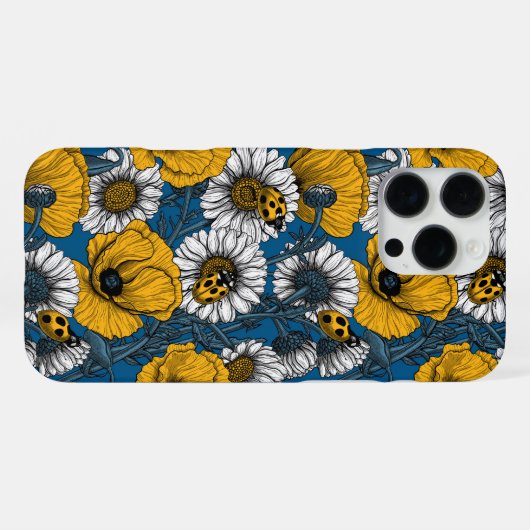 De weide is geel en blauw iPhone hoesje (Achterkant horizontaal)