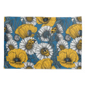 De weide is geel en blauw kussensloop (Achterkant)