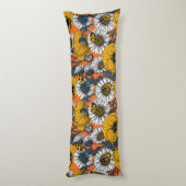 De weide is geel en blauw lichaamskussen (Achterkant (Verticaal))