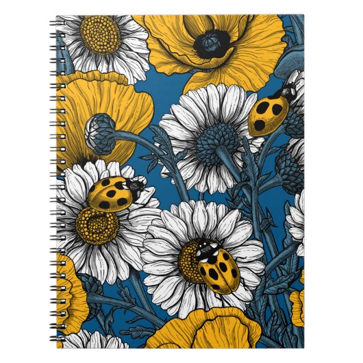 De weide is geel en blauw notitieboek (Voorkant)