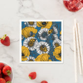 De weide is geel en blauw servet (Insitu)