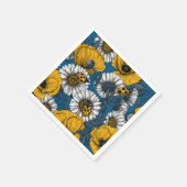 De weide is geel en blauw servet (Hoek)