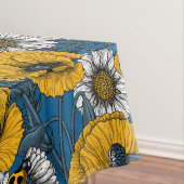 De weide is geel en blauw tafelkleed (Voorbeeld)