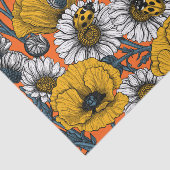 De weide is geel en blauw tissuepapier (Detail)