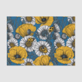 De weide is geel en blauw tissuepapier (Voorkant)