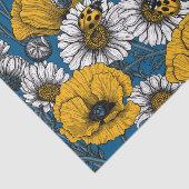 De weide is geel en blauw tissuepapier (Detail)