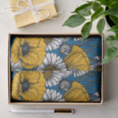 De weide is geel en blauw tissuepapier (Geschenk)