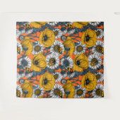 De weide is geel en blauw wandkleed (Voorkant (horizontaal))