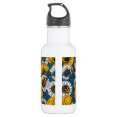 De weide is geel en blauw waterfles (Achterkant)