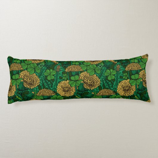 De weide is groen en geel lichaamskussen (Achterkant)