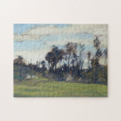 De weide met de Trees Monet Fine Art Legpuzzel (Horizontaal)