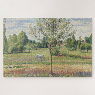 De weide met grijze paard, Eragny, Olieverfschilde Legpuzzel