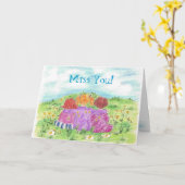 De Weide van de Bloem van de Zomer van drie Kaart (Gele Bloem)