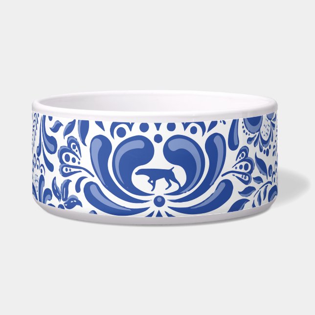 DE WEIMARANER EN DE BEETGROTE PET-BOWL VOERBAKJE (Voorkant)