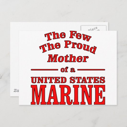 De weinige Proud-moeder van een Amerikaanse marini Briefkaart (Voorkant / Achterkant)