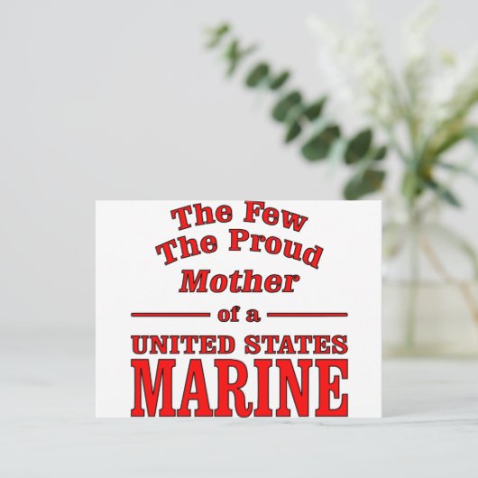 De weinige Proud-moeder van een Amerikaanse marini Briefkaart (Staand voorkant)