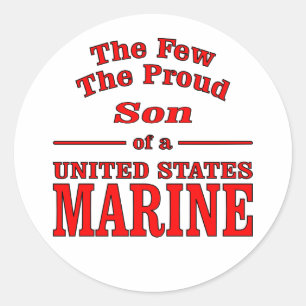 De weinige proud-zoon van een Amerikaanse marine Ronde Sticker