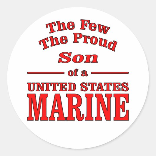 De weinige proud-zoon van een Amerikaanse marine Ronde Sticker (Voorkant)