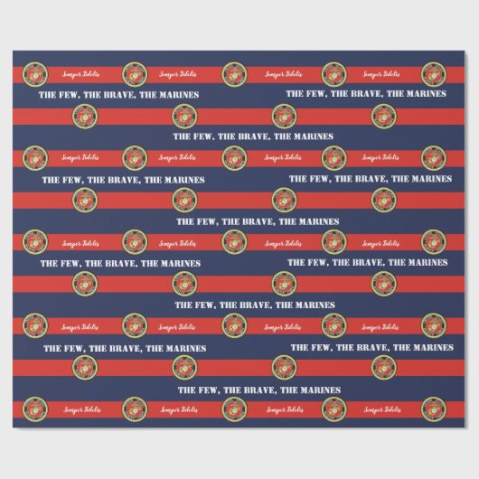 De weinigen, de dappere mariniers cadeaupapier (Vlak)