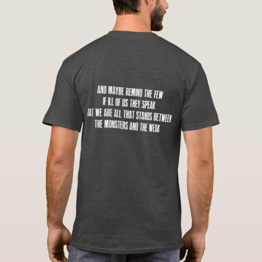 De weinigen herinneren t-shirt (Achterkant)