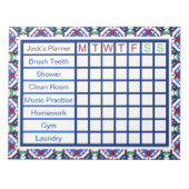 De wekelijkse Checklist Planner van de Mannen van  Notitieblok (Voorkant)