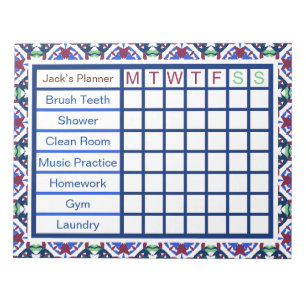 De wekelijkse Checklist Planner van de Mannen van  Notitieblok