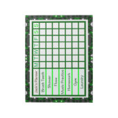 De wekelijkse Checklist Planner van de Mannen van Notitieblok (Linkerzijde)