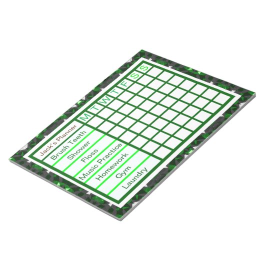De wekelijkse Checklist Planner van de Mannen van  Notitieblok (Schuin)