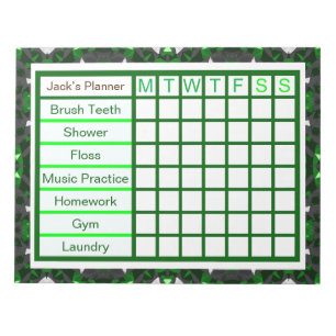 De wekelijkse Checklist Planner van de Mannen van  Notitieblok