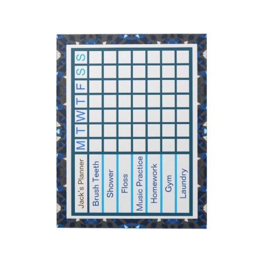 De wekelijkse Checklist Planner van de Mannen van Notitieblok (Linkerzijde)