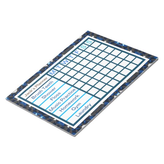 De wekelijkse Checklist Planner van de Mannen van Notitieblok (Schuin)