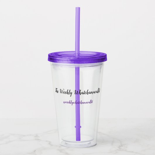De wekelijkse Whatchamacallit Acryl Drinkbeker (Voorkant)