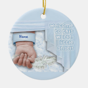 De welkom (klantgerichte) Jongen van het Baby Keramisch Ornament
