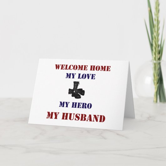 De welkom Laarzen van het Huis Feestdagen Kaart (Voorkant)