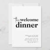 De Welkome Dinner repetitie Diner Uitnodiging (Voorkant)