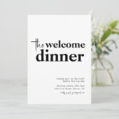 De Welkome Dinner repetitie Diner Uitnodiging (Staand voorkant)