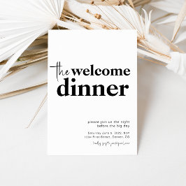 De Welkome Dinner repetitie Diner Uitnodiging