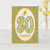 De Welse 80ste Kaart van de Verjaardag, de Oranje (Gele Bloem)