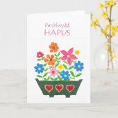 De Welse BloemenKaart van de Verjaardag Kaart (Gele Bloem)