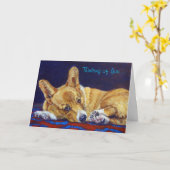 De Welse Kaart Corgi van Pembroke (Gele Bloem)