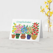 De Welse Kaart van de Gelukwensen van "Flower (Gele Bloem)