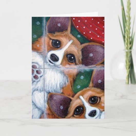 De WELSE Kaart van de VAKANTIE van HONDEN CORGI (Voorkant)