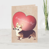 De Welse Kaart van de Valentijnsdag Corgi (Voorkant)