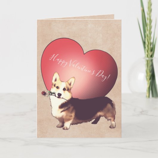 De Welse Kaart van de Valentijnsdag Corgi (Voorkant)