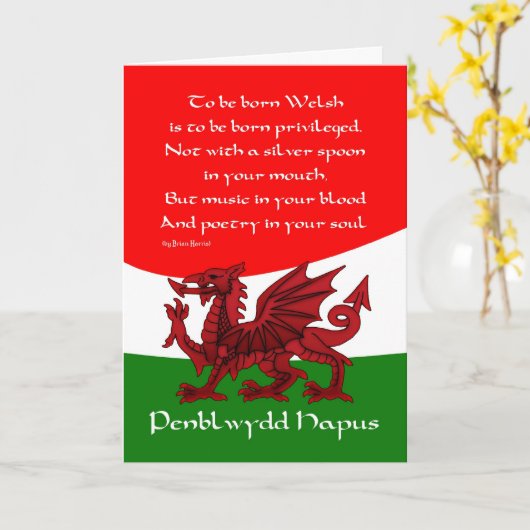 De Welse Kaart van de Verjaardag van de Draak - (Gele Bloem)