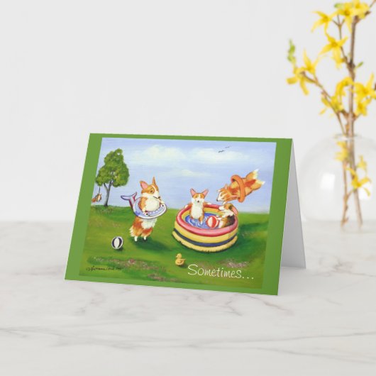 De Welse Kaarten Corgi van Pembroke (Gele Bloem)