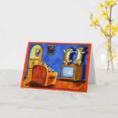 De Welse Wenskaarten Corgi van Pembroke Kaart (Gele Bloem)