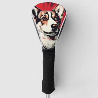 De Welsh Corgi Dog, Rood en Zwart 001 - Ulises Da Golfheadcover